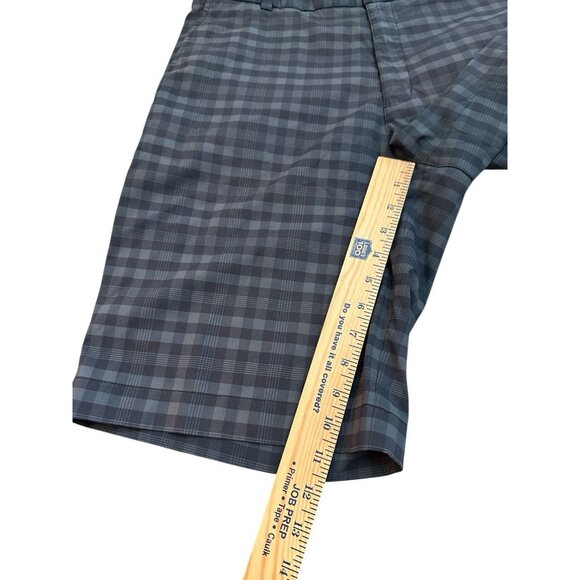 Nike Dry-Fit Golf Shorts Size 32 Medium Gray Black Stretch Active 10” Logo - Picture 7 of 7